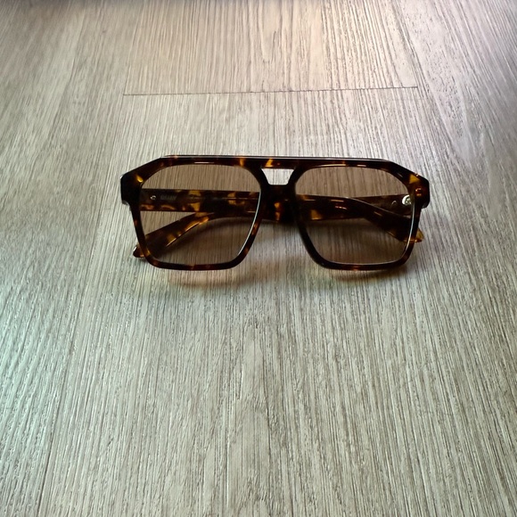 quay australia soundcheck tortoise brown vintage y2k aviator sunglasses eyewear - Picture 1 of 4